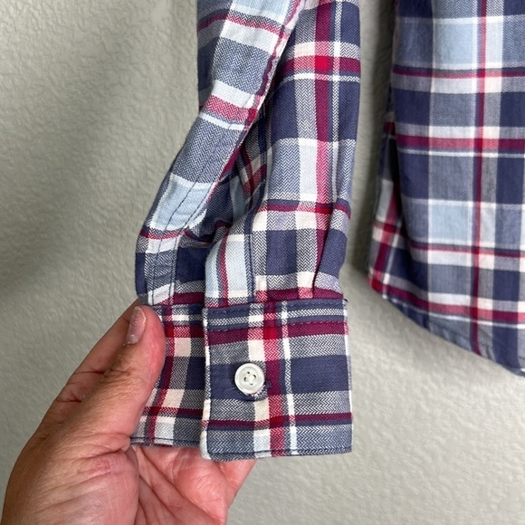 Banana Republic Plaid Soft Wash Chemise Ultra-Douce Button Down Long Sleeve Top - Picture 3 of 6